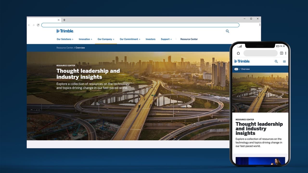 Site redesign increase traffic 30% for Trimble.com
